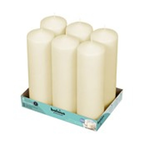 Bolsius Professional Pillar Candles 250/78mm Tray 6 - Ivory