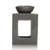 Ava May Grey Square Burner with 7.7cm Burner Bowl in FSC Gift Box - FSC Mix Cr