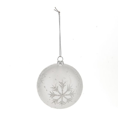Bauble Frost Snowflake 8Cm