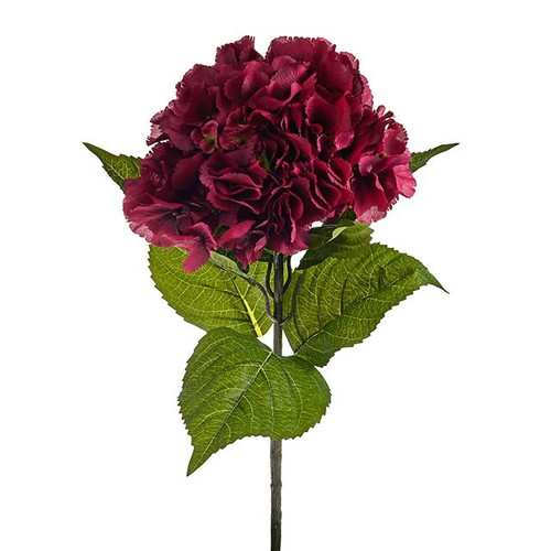 Olivia Hydrangea Stem Burgundy 67Cm