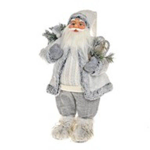 Winter White Santa Standing 61Cm