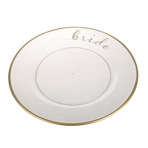Wedding Charger Plate Bride Gold