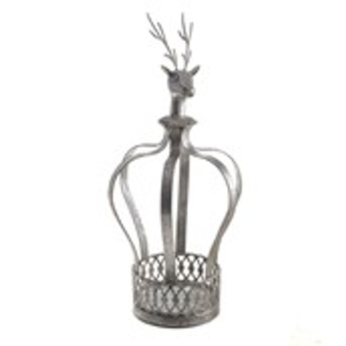 Silver Crown With Deer Head 30Cm