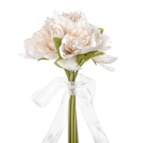 Flora Peony Bouquet Ivory 30Cm Flora Peony Bouquet Ivory 30Cm