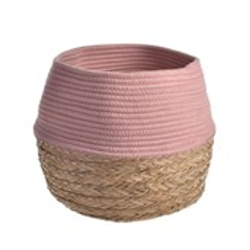Basket Pink Fabric 28cm Basket Pink Fabric 28cm