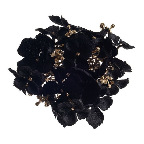 Hydrangea With Clip Black 12Cm