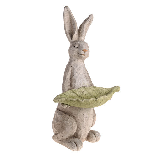 STANDING RABBIT WITH LEAF