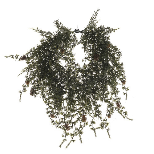 Wreath With Hanging Pinecones Green 35Cm