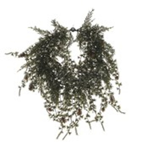 Wreath With Hanging Pinecones Green 35Cm