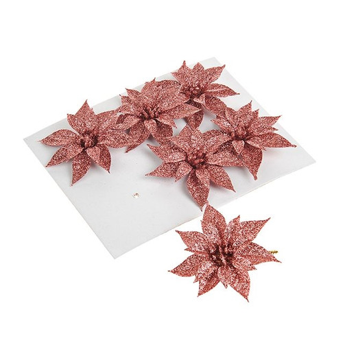 Poinsettia On Wire 6 Pack Pink Pnk