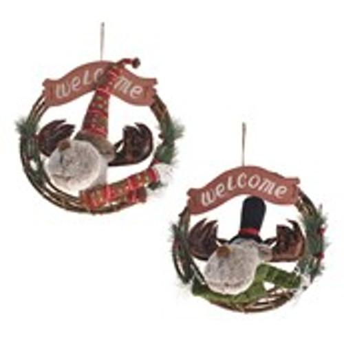 Moose Welcome Sign 2Ast 33Cm