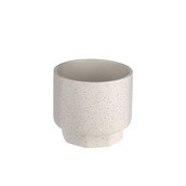 Ceramic Pot White Sand Finish 9.4cm 