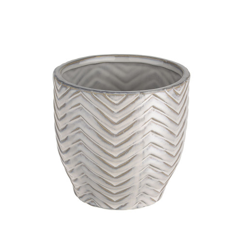 ZigZag Pot Grey 13.5cm