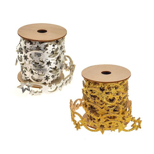 Ribbon Star Cut Out Roll 5M Assorted