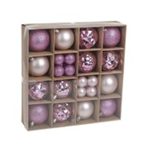 Pink Baubles Assorted Pack (6cm/3cm) (30 pcs) Pink Baubles Assorted Pack (6cm/3cm) (30 pcs)