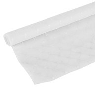Fabric Roll Mesh Geometric Dots White 50Cm X 5M