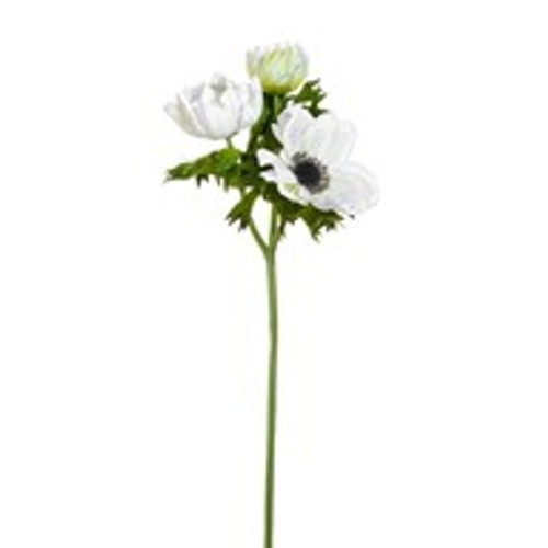 Anemone Spray Cream And Green 46Cm