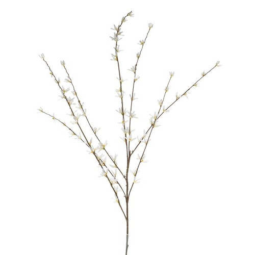 Forsythia Branch White 118Cm