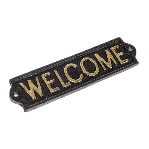 Cast Iron Welcome Sign