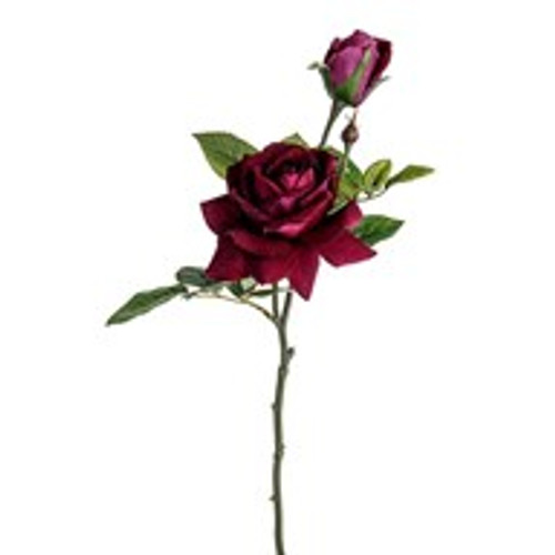 Rose Bud Spray Purple 45Cm