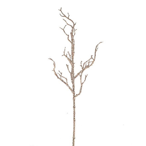 Twig Spray Rose Glitter 58Cm