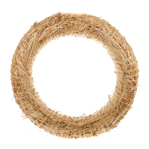 Straw Wreath Natural D40