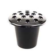 Grave Vase Black With Silver Lid