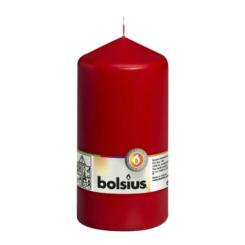 Bolsius Pillar Candle Red (150/80 mm)