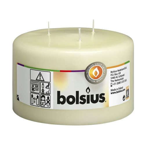 Bolsius 3-wick Mammoth Pillar Candle Ivory (100/150 mm)