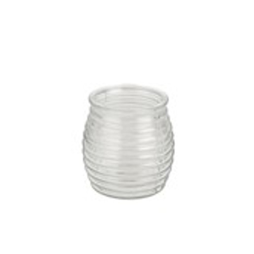 Glass Tealight Holder Ribbed 8.5cm