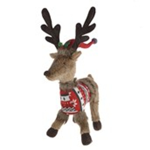 Standing Moose With Jumper 35x15x67Cm