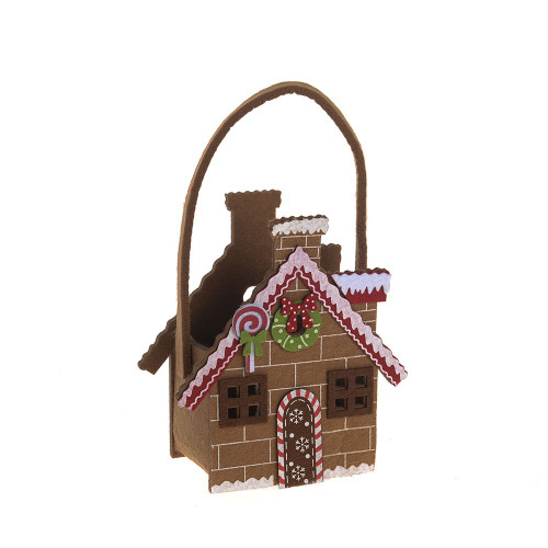 Felt Gingerbread House Basket