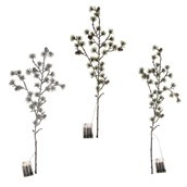 Christmas Mini Pine Branch Natural/Frosted/Heavy Snow 3Ast 72Cm