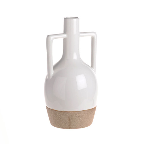White Vase With Sandy Glaze 14.2Cm X 14.2Cm X 27.8Cm