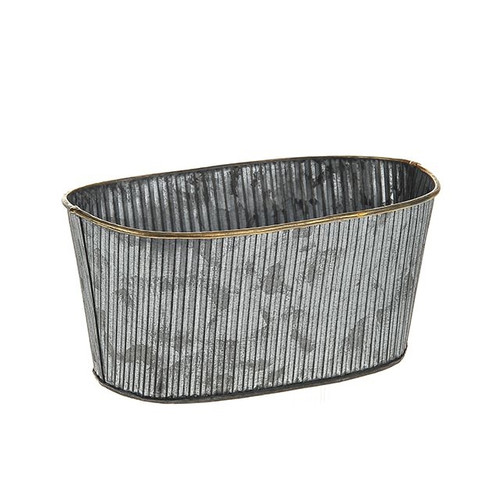 Farrah Zinc Trough Pot