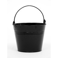 Bucket Zinc Black 15Cm High