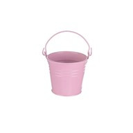 Bucket Zinc Lt Pink 5Cm High
