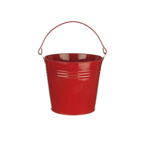 Bucket Zinc Red 12.5Cm High