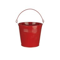 Bucket Zinc Red 12.5Cm High