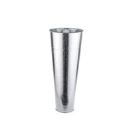 Single Flower Tin Bucket Silver