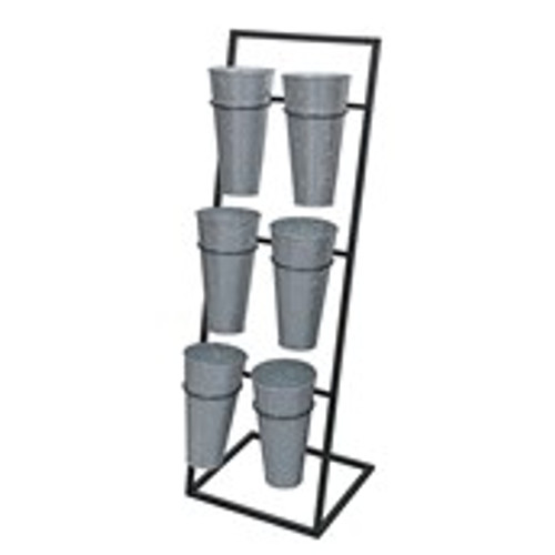 Metal Flower Rack W6 Buckets  Metal Flower Rack W6 Buckets