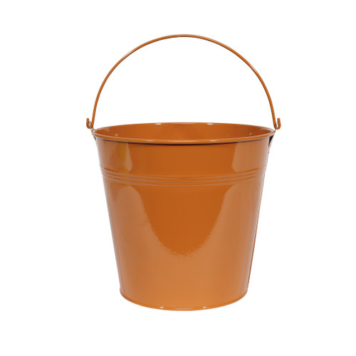 Bucket Zinc Orange 17cm High