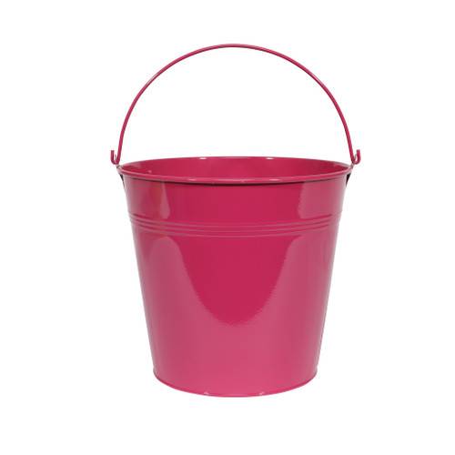 Bucket Zinc Cerise 17cm High