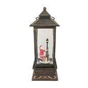 Lantern with metallic finish and glitter 28cm