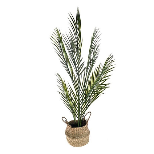 Decorative Tree With Straw Basket