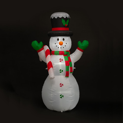 Inflatable Snowman 1.8m 6 LED
