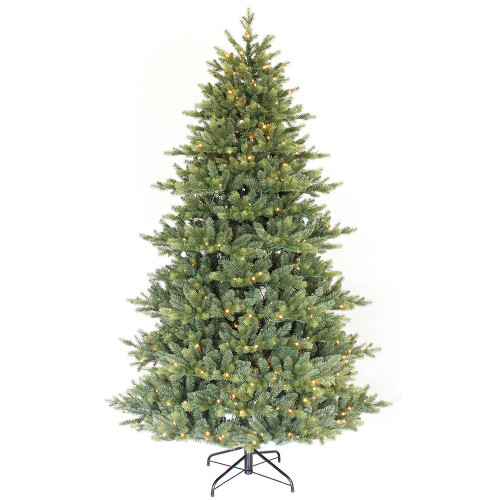 7FT Prelit Christmas Tree Green inc Metal Stand and 600 Warm White LED