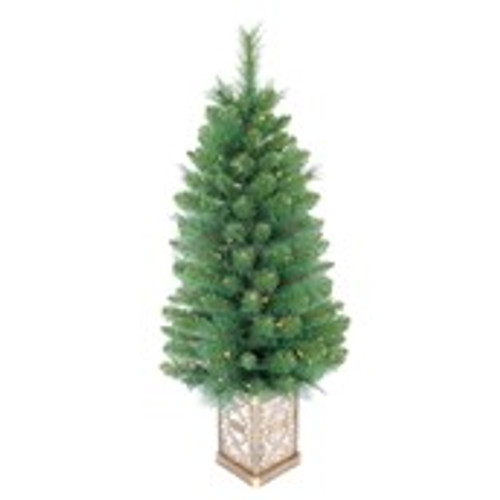 4FT Prelit Porch Tree with Metal Pot 2000 warm white LED