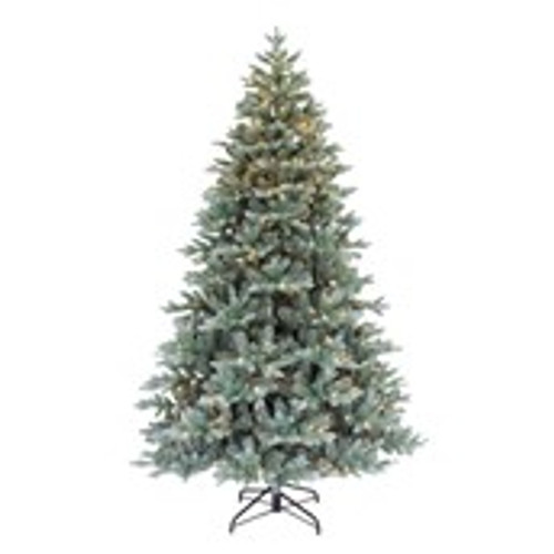 7FT Prelit Blue Spruce with Metal stand 600 Warm White LED