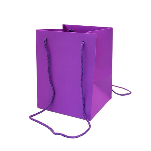 Hand Tie Bag Purple 19x25cm